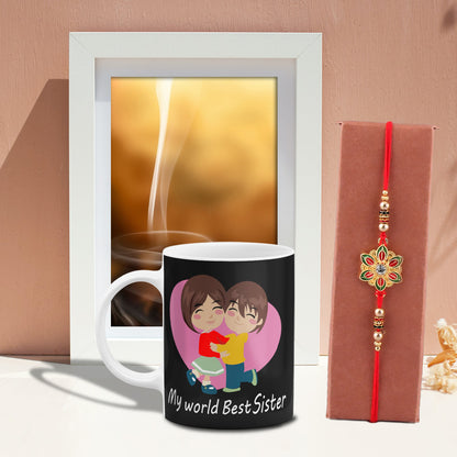 My World's Best Sister Mug With Rakhi