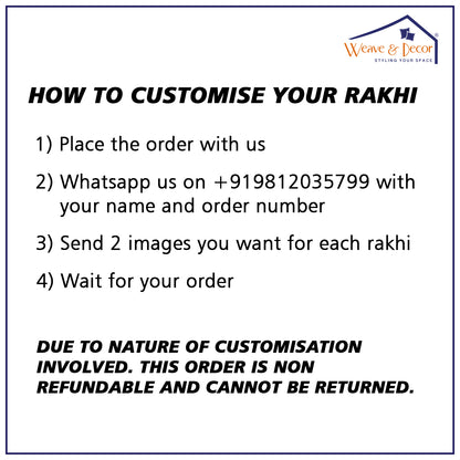 Superman Customised Rakhi Set of 2