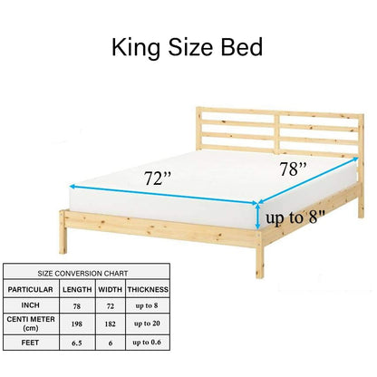 Charcoal Fitted Bedsheet With Pillow Cover