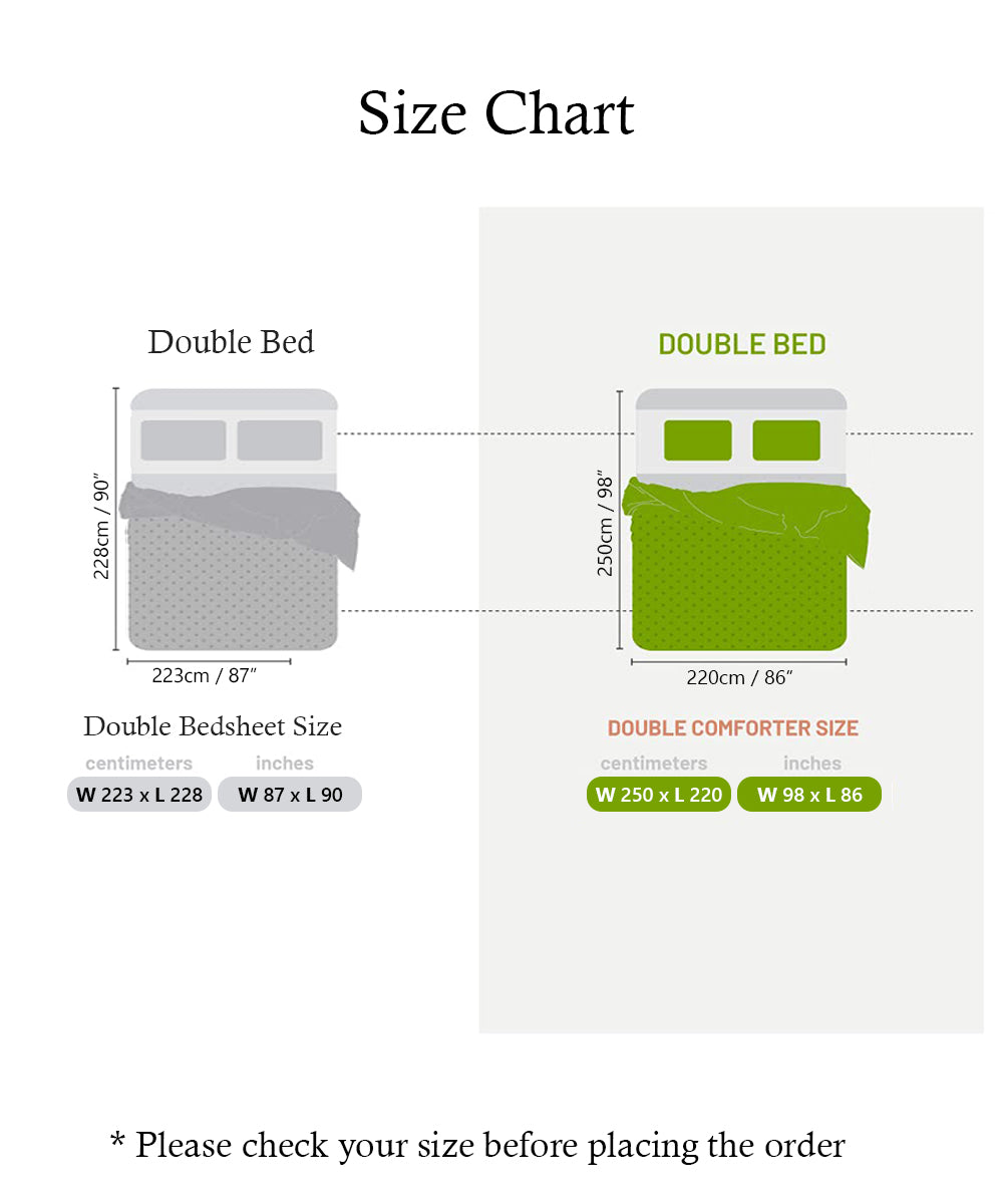Green Floral 350GSM All Weather Comforter