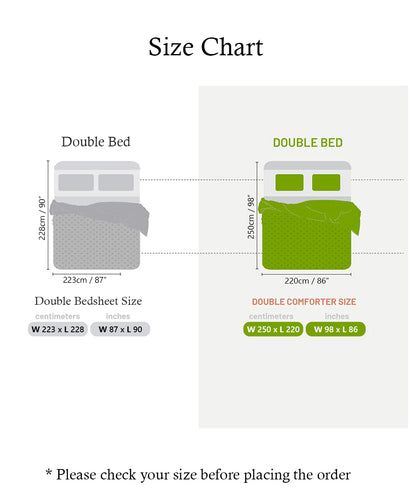Green Floral 350GSM All Weather Comforter