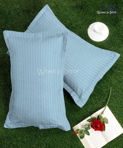 Sky Satin Stripe Pillow Cover Set of 2